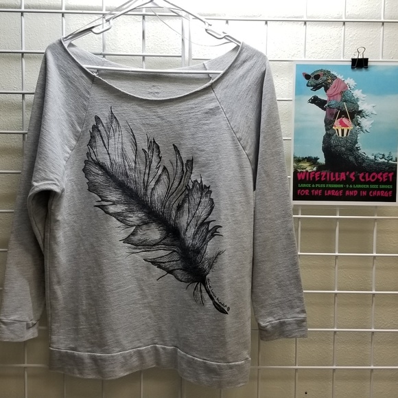 Binka Gray Graphic Print Sweatshirt Size Large - Picture 1 of 6